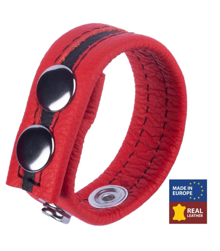 Cockring Cuir Rouge The Red