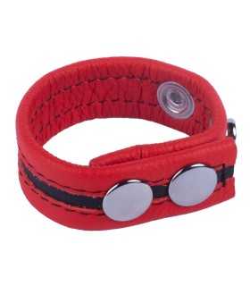 Cockring pénis Cuir Rouge