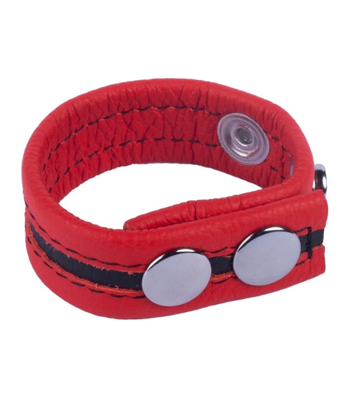 Cockring pénis Cuir Rouge