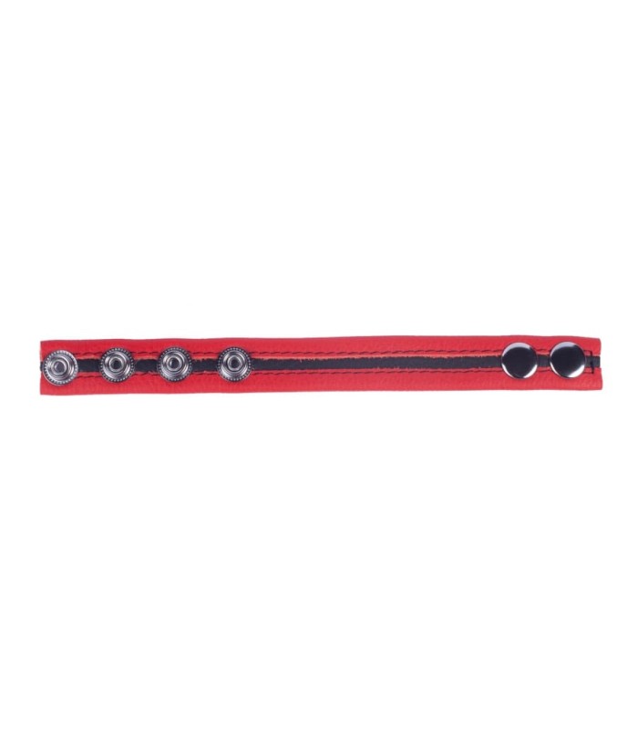 Cockring Cuir Rouge