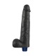 Gode Vibrant Noir Peau Réaliste 24x5,3cm