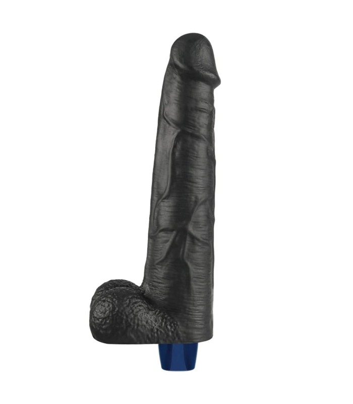 Gode Vibrant Noir Peau Réaliste 24x5,3cm