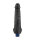 Gode Vibrant Noir Peau Réaliste 24x5,3cm