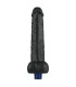 Gode Vibrant Noir Peau Réaliste 24x5,3cm