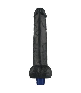 Gode Vibrant Noir Peau Réaliste 24x5,3cm