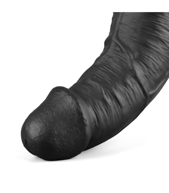 Gode Vibrant Noir Peau Réaliste 24x5,3cm