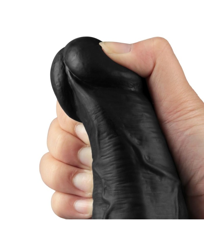 Gode Vibrant Noir Peau Réaliste 24x5,3cm