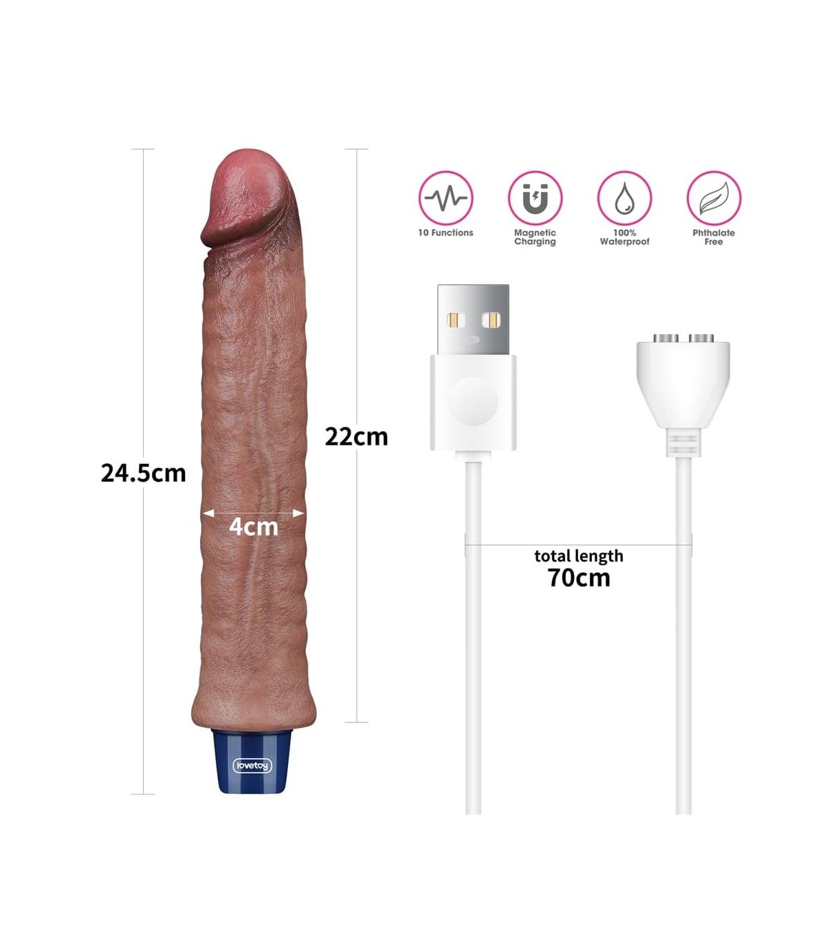 Gode Vibrant Débutant Rechargeable