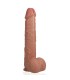 Gode réaliste extra long XL marron avec design réaliste et ventouse – sextoy pour dilatation profonde