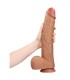 Gode Long XL Réaliste Marron 38x7,5cm