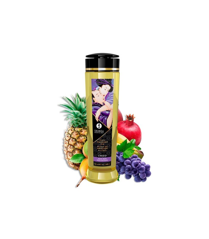 Huile de Massage Libido Fruits Exotiques Shunga 240ml gay shop