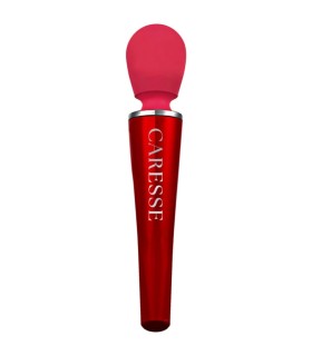 Wand Massage CARESSE Rouge – Vibro 25cm étanche et rechargeable
