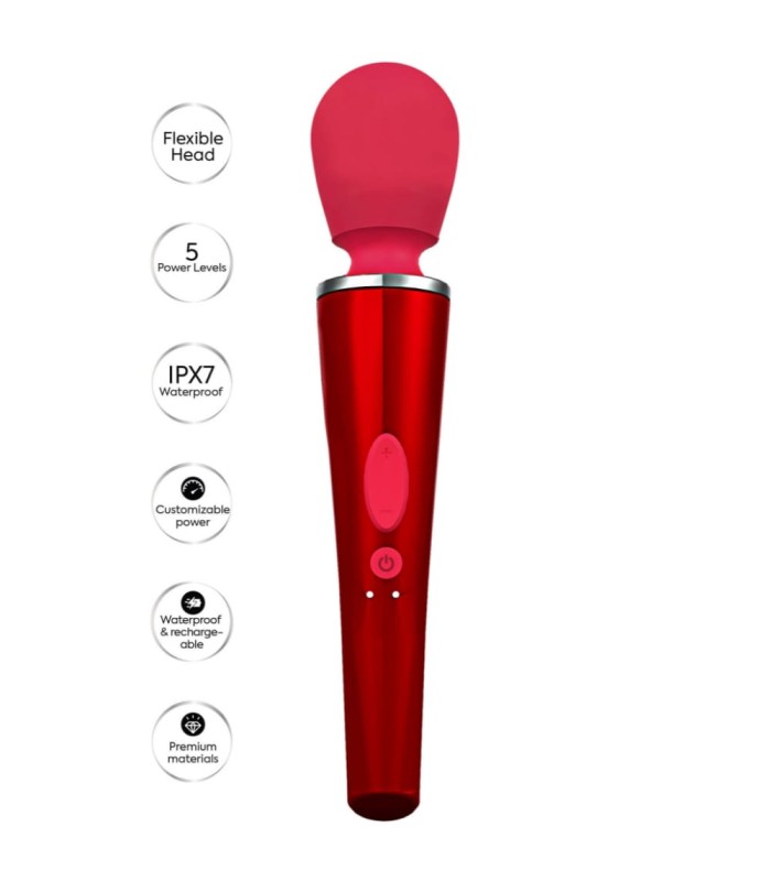 Wand Massage Caresse Rouge 25cm