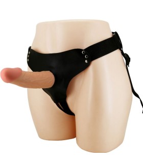 Gode creux ceinturable Starck avec harnais réglable pour homme - sextoy réaliste en TPR