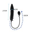 Plug Gonflable Noir à Soufflet - dimensions XXL