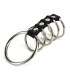 Cockring de Contrainte 5 Anneaux en métal et effet cuir