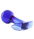 Plug Anal en Verre Bleu 8x4cm
