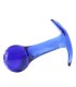 Plug Anal en Verre Bleu 8x4cm
