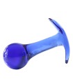 Plug Anal en Verre Bleu 8x4cm