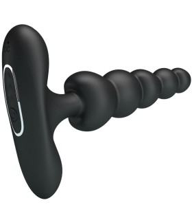 Plug anal vibrant Corban Pretty Love – silicone perlé, 10 vibrations, diamètre 1,5 à 3 cm