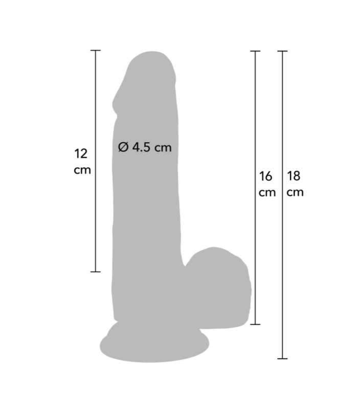 Gode Réaliste Souple Texturé 20x4,5cm