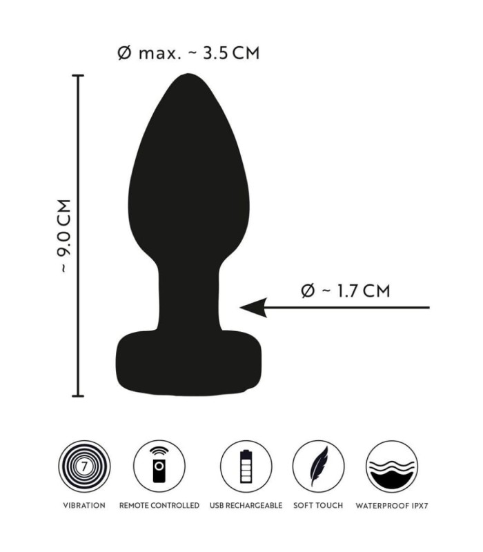 Plug Anal Lumineux Vibrant avec Télécommande