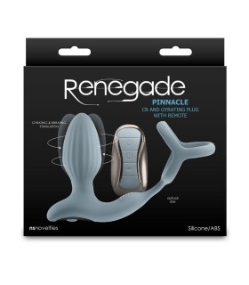 Plug Anal Vibrant et Rotatif avec Anneau Pénis et Testicules