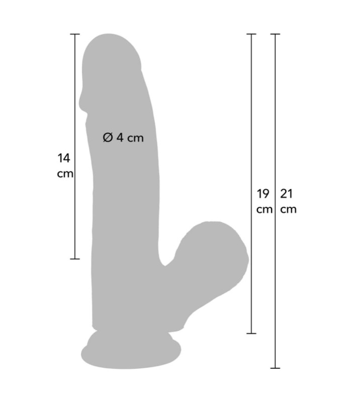 Gode Silicone avec Bourses Mobiles Hidden Desire - dimensions