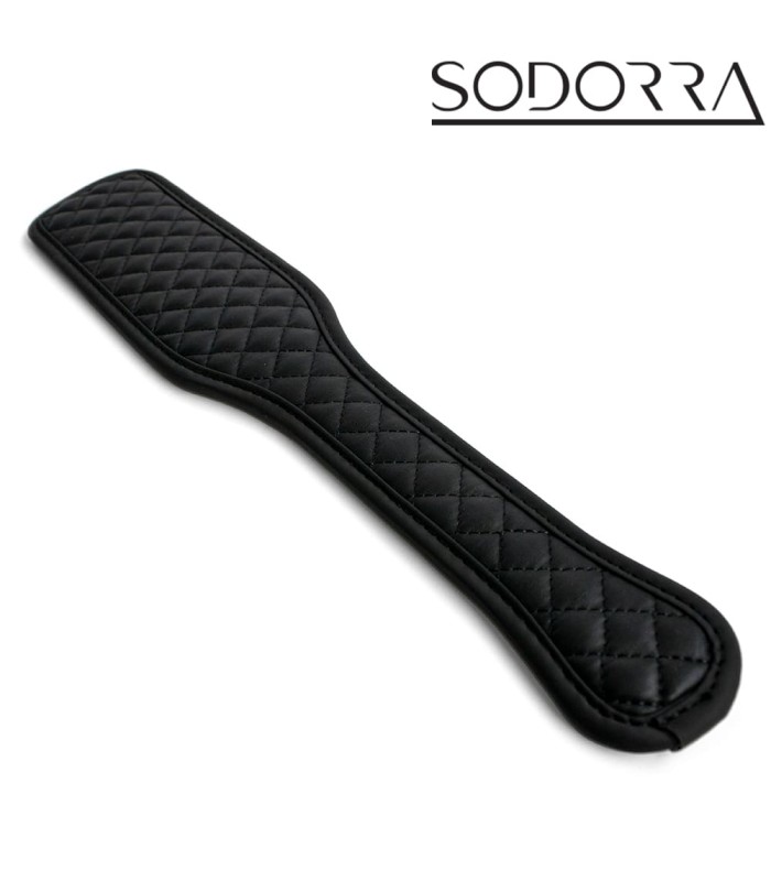 Paddle Fétiche Cuir Vegan Losange Noir 33cm