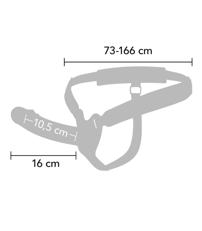 Gode Ceinture Creux Vibrant 16x4cm