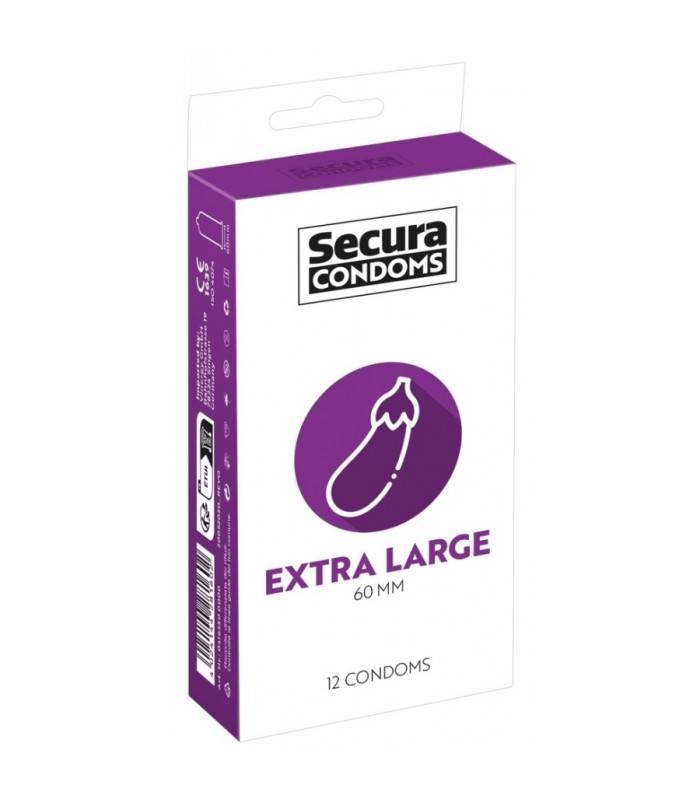 Secura Préservatifs en Latex Extra Large 60mm