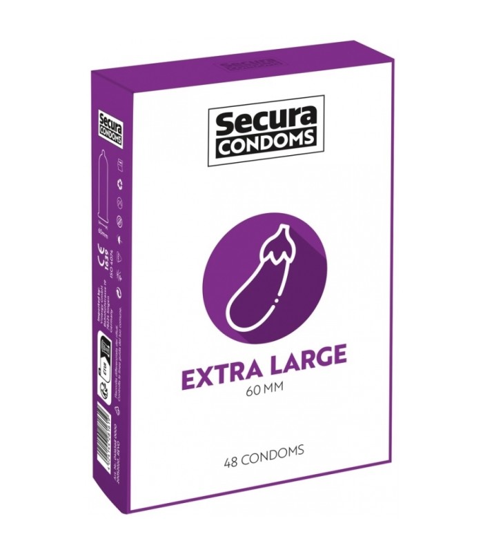 Secura Préservatifs en Latex Extra Large 60mm