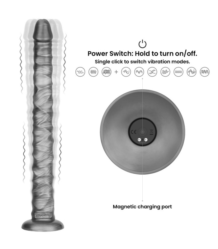 Long Gode Vibrant Lovetoy Vibrax 41x4,4cm
