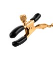 Pinces à Seins Chaine Fetish Gold avec pinces ajustables