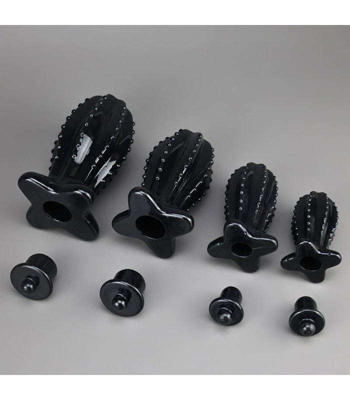 Plug Tunnel Anal Cactus avec Bouchon