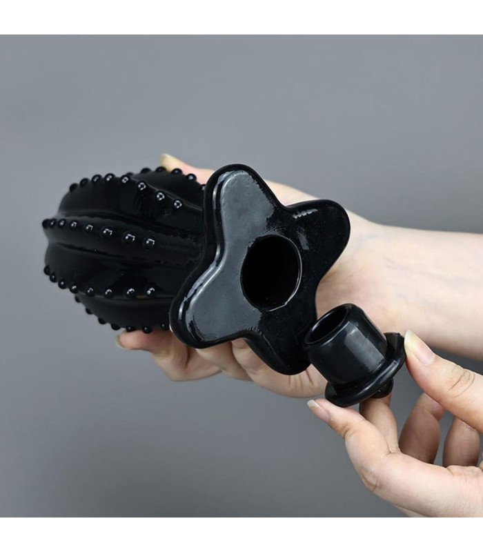 Plug Tunnel Anal Cactus avec Bouchon