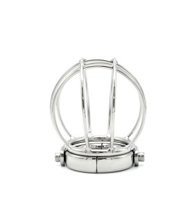 Cage Métal de Chasteté pour Testicules kiotos pour homme