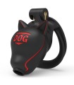 Cage de Chasteté Rigide Dog Black en forme de tête de chien