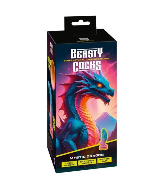 Gode XL Mystic Dragon Bleu 7cm de largeur maximal