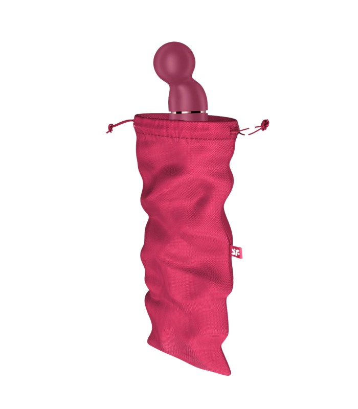 Sac Tissu Rose pour Rangement Sextoys XL 39x19cm