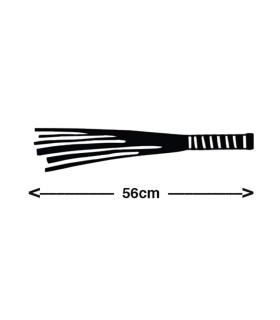 Fouet en Cuir 56cm Manche en Bois