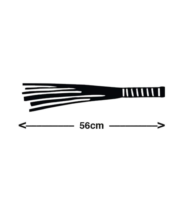 Fouet en Cuir 56cm Manche en Bois