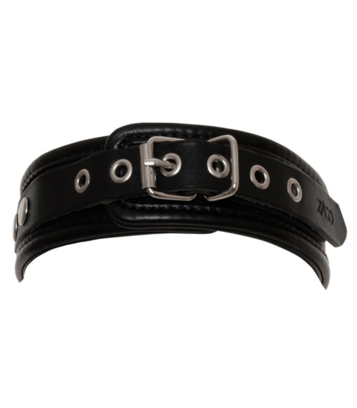 Collier BDSM Cuir 4 cm Anneau Métal