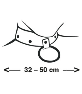 Collier BDSM Cuir 4 cm Anneau Métal