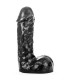Gode Réaliste Droit Noir 24x6cm