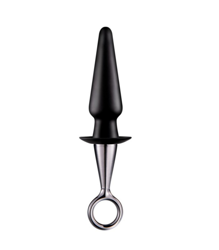 Plug Anal Silicone avec poignée et anneau BDSM