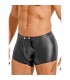 Boxer Noir Ouvert Effet Cuir