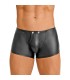 Boxer Noir Ouvert Effet Cuir