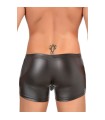 Boxer Noir Ouvert Effet Cuir