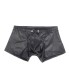 Boxer Noir Ouvert Effet Cuir